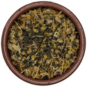 HUNNIC Naturkraft Morgenritt Tee – belebender Kräutertee mit Brennnessel, Ringelblume und Grüntee, handgemacht für Energie und Fokus am Morgen.