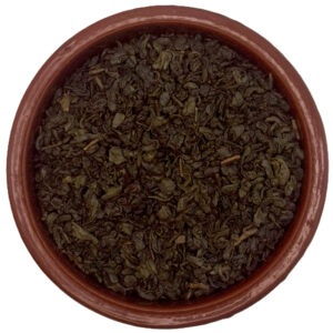 Gunpowder Grüntee von HUNNIC Naturkraft – gerollte grüne Teeblätter, naturbelassen, kräftig und handverlesen.