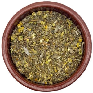 Amazonen-Tee von HUNNIC Naturkraft – Kräutermischung aus Frauenmantel, Schafgarbe, Kamille, Fenchel und Salbei, handverlesen und naturbelassen.