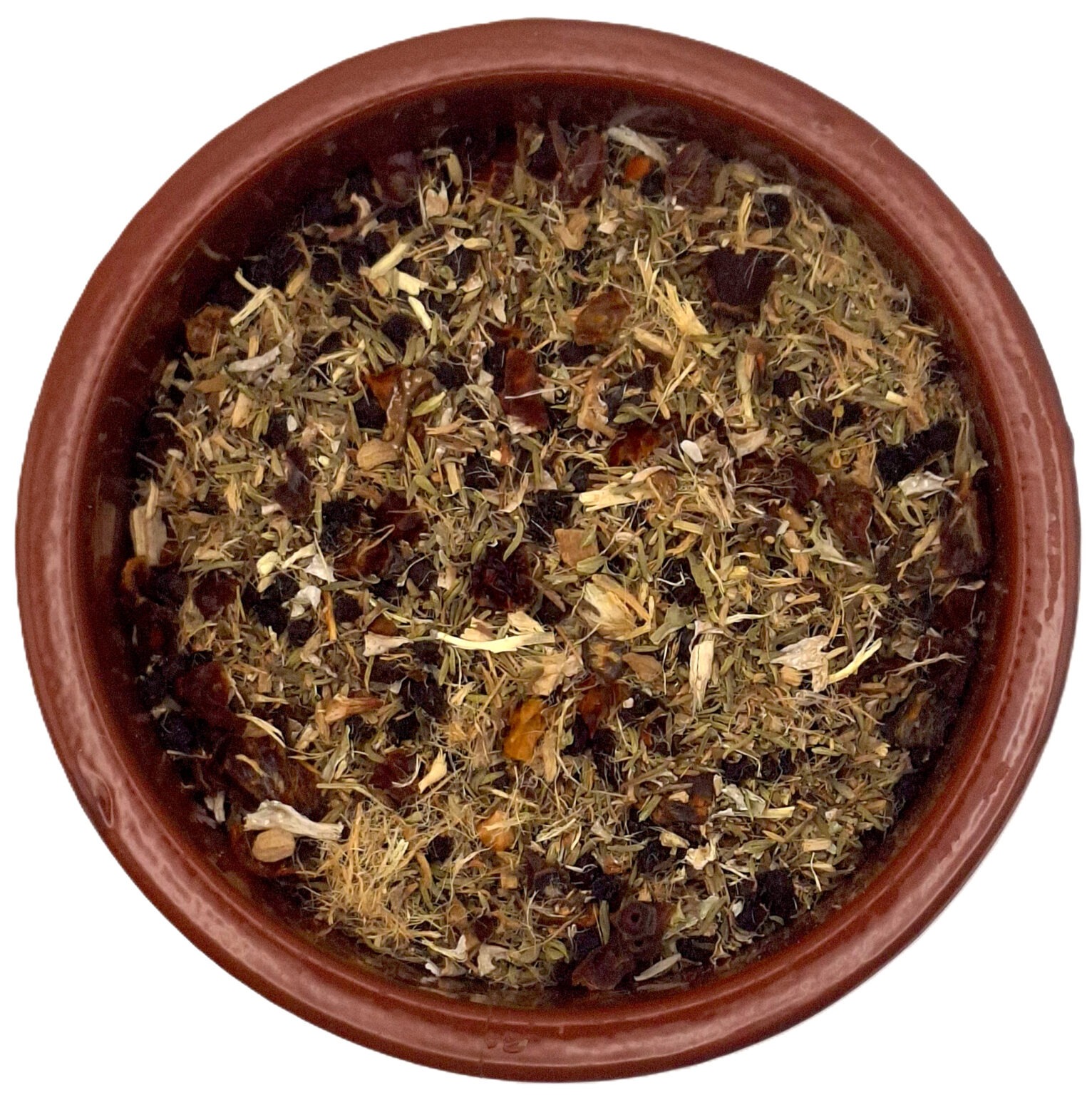 Eisritt-Tee von HUNNIC Naturkraft – Winterkräutermischung aus Hagebutte, Holunderbeeren, Thymian, Islandmoos und Eibischwurzel, handverlesen und naturbelassen.