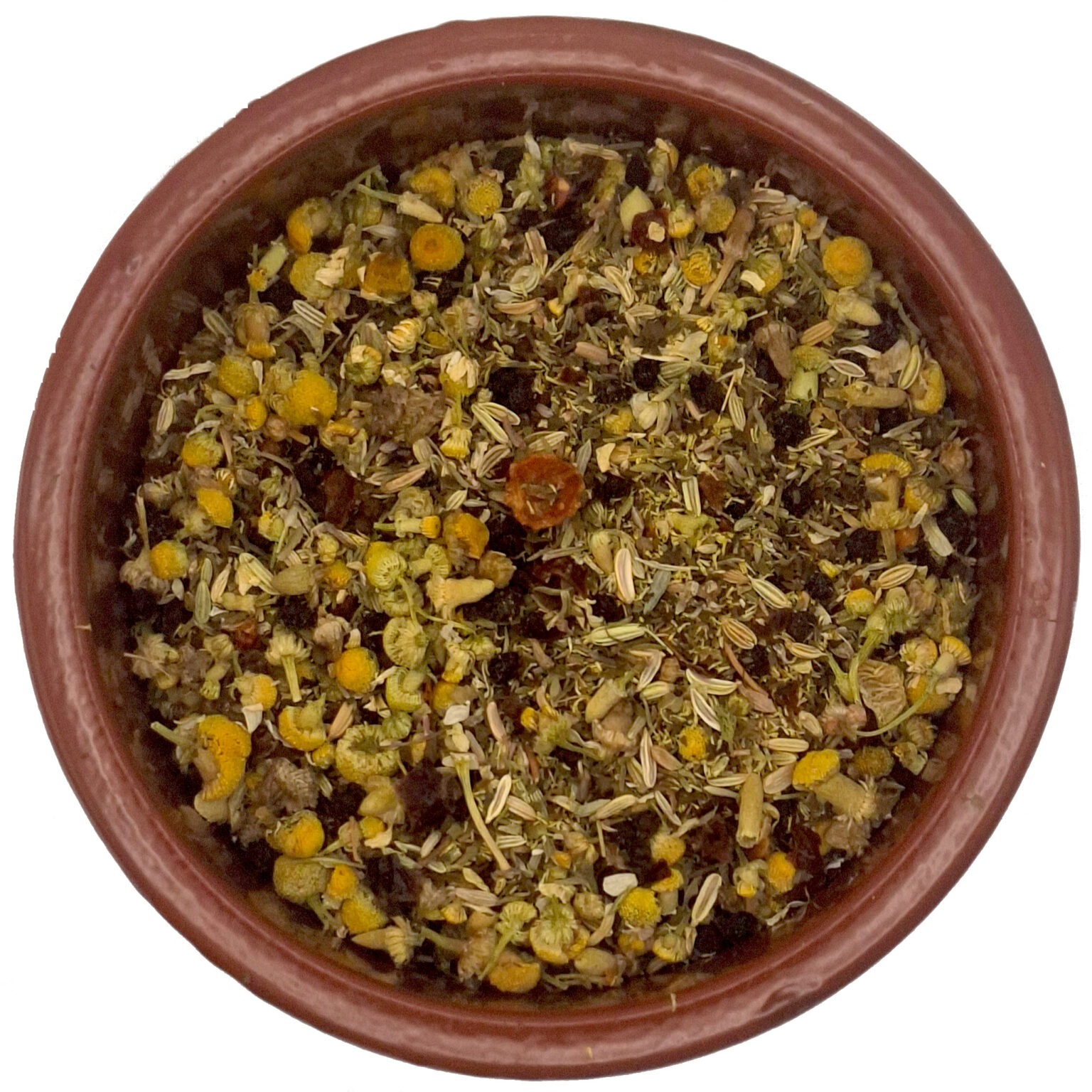 Winterkind-Tee von HUNNIC Naturkraft – milde Kinder-Kräutermischung aus Kamille, Fenchel, Thymian, Nane, Hagebutte und Holunderbeeren, handverlesen und naturbelassen.